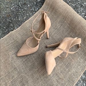 Suede Nude Heels